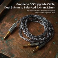 Graphene OCC Upgrade Cable Dual 3.5mm to 4.4mm Balanced 2.5mm for HIFIMAN Arya Ananda Edition XS HE400se Headphone Wire