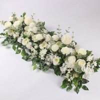 50/100cm DIY Wedding Flower Wall Decoration Arrangement Supplies Silk Peonies Rose Artificial Floral Row Decor Wed Arch Backdrop image 4