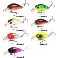 7pcs 7color 4.5cm/3.8g Crank Bait Minnow Fishing Lure Set Floating Artificial Bait Topwater Fishing Bait fishing tackle