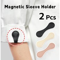 2 Magnetic Sleeve Clips – Reusable Sleeve Fasteners for Rolling Up Shirt Sleeves, Adjustable Garment Without Sewing