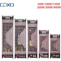 Ultra Thin LED Power Supply Adjustable Lighting Transformers 60W 100W 150W 200W 300W 400W LED Driver For Strip Light DC12V 24V