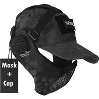 Tactical Mask Cap Suits Steel Wire Face Mask Ear Protection Paintball Airsoft Airsoft Field Combat Military Equipment Accesories