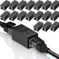 20pcs RJ45 Coupler Extender Connector Cat5 Cat6 Ethernet Coupler Female To Female RJ45 Extender Adapter Ethernet Cable Extender