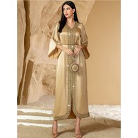 Eid Muslim Dress for Women Ramadan Jalabiya Lace Diamond Party Dresses Abaya Long Robe Morocco Dubai Kaftan Vestidos Largos 2025