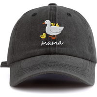 1pc Mama Print Washed Baseball Cap for Adults, Minimalist Retro Style Casual Soft Adjustable Dad Hat, Perfect As Gift