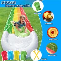 480x75CM Inflatable Water Slide Mat Summer Swimming Pool Waterskiing Splash Toys Outdoor Backyard Lawn Water Slides Sprinkler
