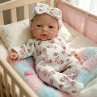 7-Zoll-Mikro-Vorfrühchen-Silikon-Babypuppe, lebensecht, Reborn, Anti-Stress-Kuscheltier, realistisches Spielzeug zur Stresslinderung und zum Kuscheln