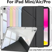 3+Y-fold Acrylic Tablet case for iPad 10th 11th Gen 2025 A16 7/8/9 10.2" Flip Tablet case for iPad Air 4 5 6 7 Pro 11 Mini 6 7