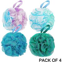 4-Pack Large 75g Loofah Bath Sponges Soft Shower Bags Men And Women's Loofah for Body Cleaning Exfoliating Brush