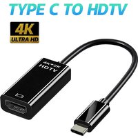 4K 30Hz Type C to HDTV Adapter USB 3.1 HUB HDTV Converter Cable For iPhone 16 15 TV Converter For PC MacBook iPad Samsung Laptop