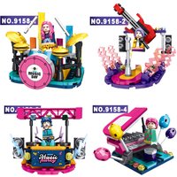 4-in-1Building Block Fantasy Female Warrior Team Series Creative DIY Assembly Toy for Kid and Collectors Figures Assemble blocks