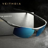 VEITHDIA Aluminium Magnesium Herren Sonnenbrille Polarisierte UV400 Beschichtung Spiegel Sonnenbrille Outdoor Männliche Brillen Zubehör 6588
