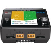 HOTA D6 Dual Channel Smart Balance Charger DC 650W 15A For 1-6S LiPo RC Aircraft Lithium Battery