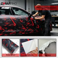 Car Wrap Film Waterproof Self-adhesive Anti-Scratch Automotive Vinyl Car Stickers Air-release Vinyl for Motorcycle Wrapping Foil