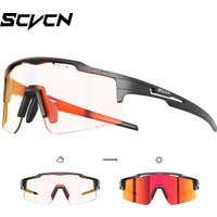 SCVCN Hot Photochromic Cycling Sunglasses UV400 Women Men Windproof Outdoor Sports Eyewear MTB Road Bike Hiking Running Goggles