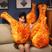 20/90/70/100CM Simulated Fried Chicken Leg Plush Pillow Realistic Food Plush Pillow Creative Sofa Kitchen Decoration