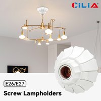 E26/E27 Universal Bulb Socket Holder, White & Black Screw Base Lamp Holder for LED Light Bulbs, 110V-220V, Home Commercial Light