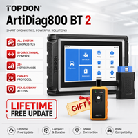 TOPDON Lebenslang Kostenlose Updates Artidiag800 BT 2 OBD2 Scanner Alle Systeme Auto-Diagnosegerät 28+ Servicefunktionen Aktiver Testscanner Diagnosescanner FCA Gateway