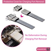 Game Console Replacement Part USB-C Charging Port for Switch/Lite/OLED/NS2 Type-C Port Anti-Melt Protective Cover Soldering Tool