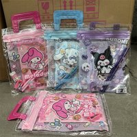 6-in-1 Stationery Gift Set PVC Tote Bag with Notebook, Ruler, Pencil Sharpener, Eraser, Pencil, Stationery Combo for Students