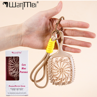 1pc Mini Comb Tangled Scalp Massage Brush with Keyring Winmill Hollow Anti-static Hairbrush Portable Hair Styling Tools Salon