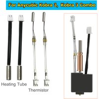 For Anycubic Kobra 3/ 3Combo Thermistor Heating Tube Hotend Accessories Cartridge Heater 24V 50W Kobra 3 Combo Thermistor 260°C