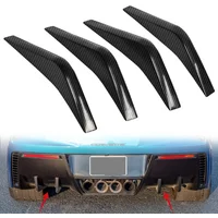 4Pcs Universal Car Rear Bumper Lip Splitter Spoiler Anti-collision Body Bumper Diffuser Fin For 2014-2019 Chevrolet Corvette C7