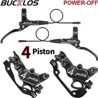 AliExpress BUCKLOS Power Off Bike Brake 4-Piston E-Bike Hydraulic Brake 1150mm 1950mm MTB Road Bicycle Disc Brake for Electric Scooter Bike