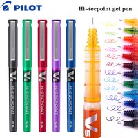 4/6/12 Japan Pilot BX-V5 Gel Pen Hi Tecpoint Straight Liquid Color Ink Cute Stationery 0.5mm Signature Pen School Supplies