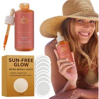 Sunleess Tanning Oral Liquid Sun Free Glow Patches Self Tanning with Beta Carotene Tannning Drops Drinkable for Glowing Skin