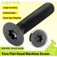 AliExpress LUOTESI Star Drive Flat Head Torx Screw 10.9 Grade Black Steel M2 M2.5 M3 M4 M5 M6 M8 M10 CSK Head Plum Six Lobe Star Screw for Bike