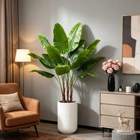 75cm Artificial Palm Plants Large Fake Banana Tree Branch Tropical Canna Plant Plastic Monstera Leaves For Home Garden Decor