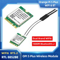 Orange Pi 5 Plus WiFi 6 + BT 5.2 Wireless Module RTL8852BE M.2 E Key Interface 1800M Dual Brand 2.4G 5G Wi-Fi for OPI 5 Plus