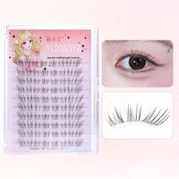 Thin Band Wispy Lash Clusters Manga Nature DIY Cosplay Eyelashes Makeup Transparent Stem Flying Fox-Eye False Eyelashes