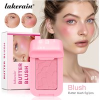 3 Colors Butter Blush With Bursh Sweat-proof Waterproof Makeup Effect Powder Blusher Long Lasting High Bronzer Face Korean Makeu