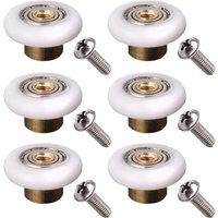 6pc Shower Door Rollers Wheel Set Bathroom Glass Door Replacement Part Runner Sliding Shower Door Roller Wheel-Roller