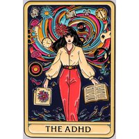 ADHD Mental Health Awareness Enamel Pin Art Brooch Pines Lapel Pins Badge on Backpack Clothing Accessories Fashion Jewelry Gift