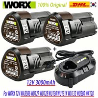 100% Original 12V 3000mAh for WORX 12V WA3506 WU127 WU128 WU130 WU131X WU132 WU280 WX128 WX129 WX540 Electric Tool Battery