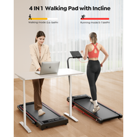 Toputure 4-in-1 Laufband für Zuhause, 9 % Steigung, 12 km/h, 2,5 PS, leiser Motor, faltbares Laufband mit einstellbarer Steigung, Fitness-Trainingsgerät zum Gehen und Laufen für Zuhause und Büro