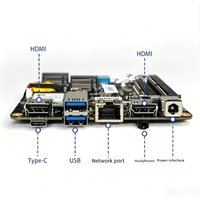 AMD 5500U 5800H 5825U 5600H Mini PC, Dual LAN Port Industrial Computer Motherboard Industrial Control Motherboard Mini Host,