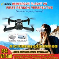 2026 New AE4 VR Glasses Drone 8K HD Optical Flow Hovers Headless Mode Helicopter 360° Flip Quadcopter Mini Kid Toy Gifts
