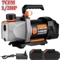 Pompa próżniowa akumulatorowa 7CFM 1/2HP 5PA z wlotem powietrza 1/4 cala do lodówek i klimatyzacji, kompatybilna z akumulatorami Makita 21V/18V