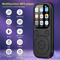 1.8inch MP3 Bluetooth player Bluetooth 5.4 Portable Walkman Compatible e-Book Recording FM Radio Music Player Expandable TF Card