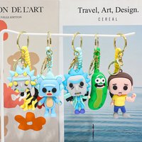 Boy Cartoon 3D Soft PVC Figure Keychain Jewelry Backpack Handbag Pendant Sci-Fi Animated Character Collectible Gift