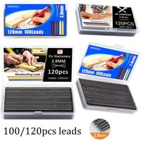 100/120Pcs/box 2.8mm Woodworking Mechanical Pencil Lead Refill, 120mm Replaceable Lead -Architects Marking Tool Accessories