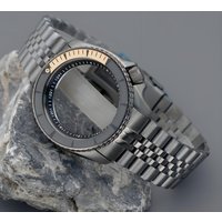 Men's Watch Case With Bracelet Gun Colour Fit NH34 NH35 NH36 Sapphire Glass 200M Waterproof Gun Colour Case Design SKX007 SKX009