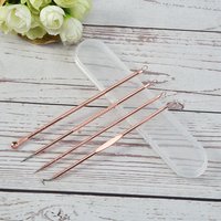 4Pcs Professional Facial Blackhead Needle Set, Acne Whitehead Blackhead Extractor Stainless Steel, Deep Face Cleansing Tool