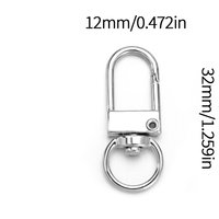 32mm D Swivel Hook Key Ring Clasp Snap Clip For Purse Handbag Strap Hardware DIY Craft Keychain Accessories 5PCS
