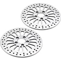 Front & Rear Brake Disc Rotor for Harley Touring/Softail/Sportster/Dyna (1984-2013), 420 Stainless Steel