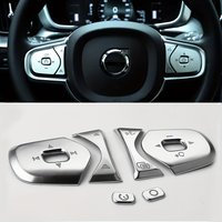 For Volvo models including the XC90, S90, V90, XC60, S60, and V60, featuring steering wheel left and right button stickers